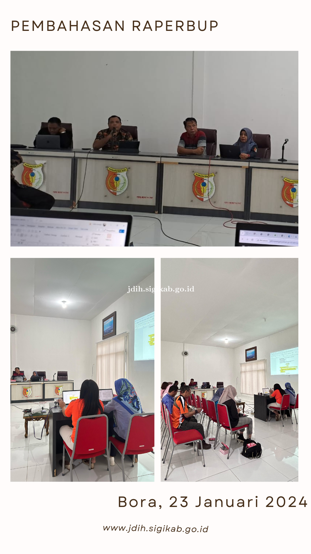  Rapat Pembahasan 2 (dua) Buah Rancangan Peraturan Bupati Sigi.