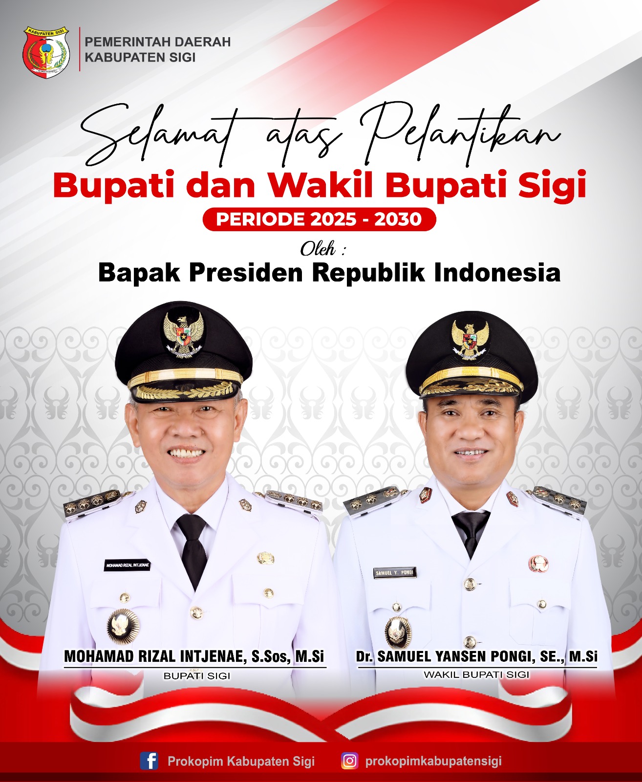 Selamat atas Pelantikan Bupati dan Wakil Bupati Sigi Periode 2025-2030